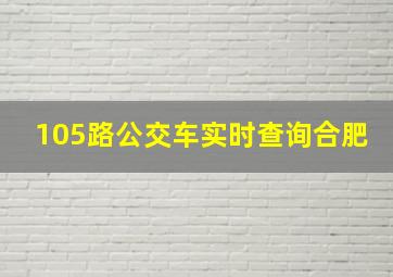 105路公交车实时查询合肥