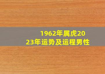 1962年属虎2023年运势及运程男性