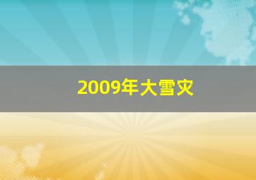 2009年大雪灾