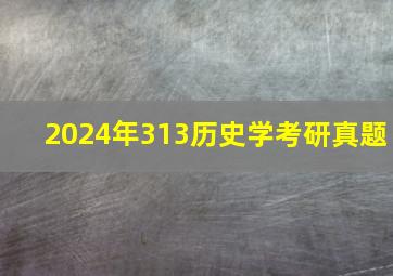 2024年313历史学考研真题