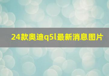 24款奥迪q5l最新消息图片