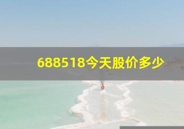 688518今天股价多少