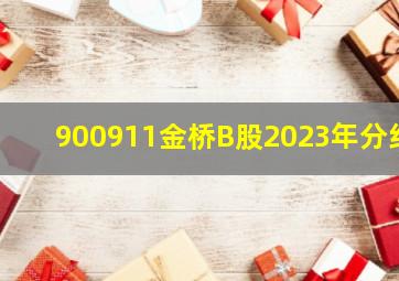 900911金桥B股2023年分红