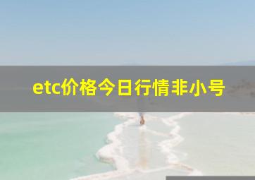 etc价格今日行情非小号