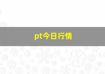 pt今日行情