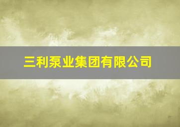 三利泵业集团有限公司