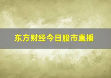 东方财经今日股市直播