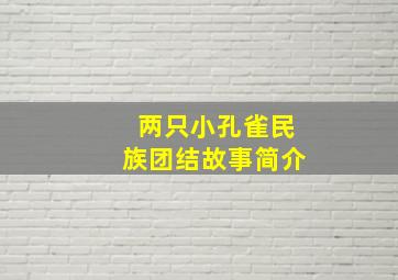 两只小孔雀民族团结故事简介