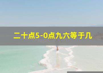 二十点5-0点九六等于几