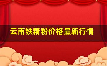 云南铁精粉价格最新行情