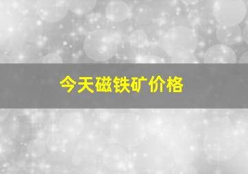 今天磁铁矿价格