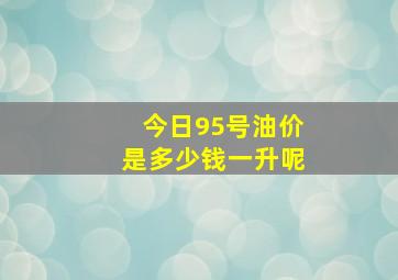 今日95号油价是多少钱一升呢