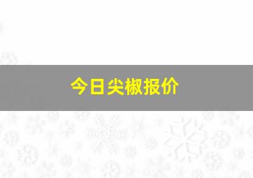 今日尖椒报价