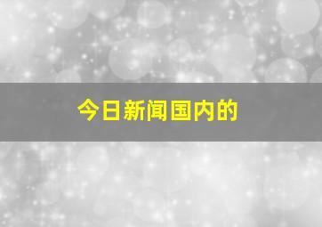 今日新闻国内的