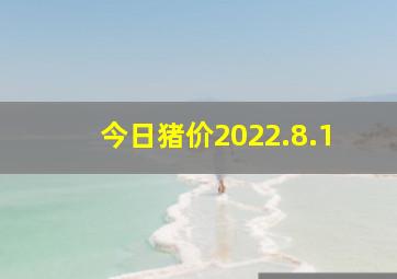 今日猪价2022.8.1