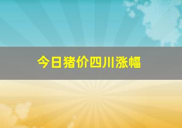 今日猪价四川涨幅