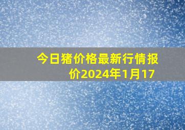 今日猪价格最新行情报价2024年1月17