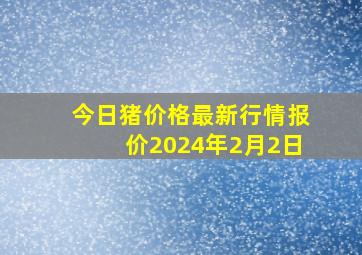 今日猪价格最新行情报价2024年2月2日