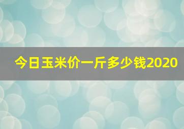 今日玉米价一斤多少钱2020