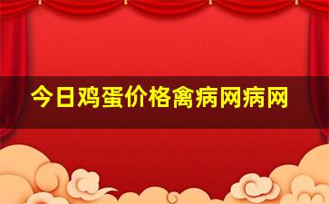 今日鸡蛋价格禽病网病网