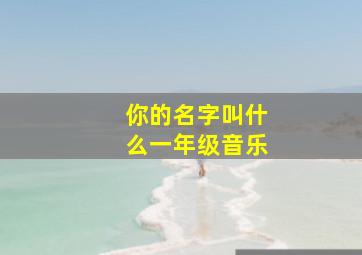 你的名字叫什么一年级音乐