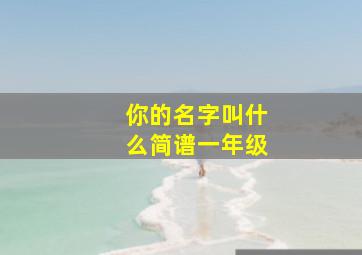 你的名字叫什么简谱一年级