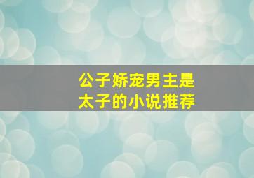 公子娇宠男主是太子的小说推荐