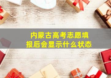 内蒙古高考志愿填报后会显示什么状态