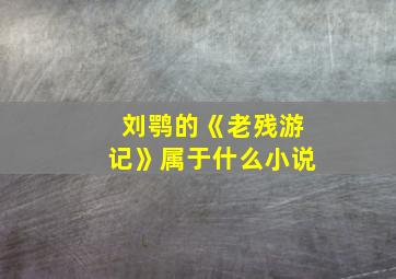 刘鹗的《老残游记》属于什么小说