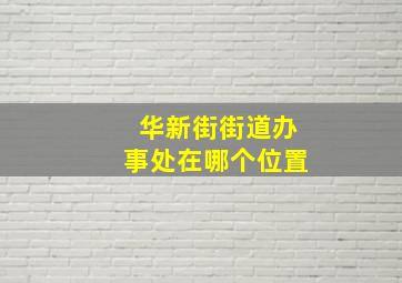 华新街街道办事处在哪个位置