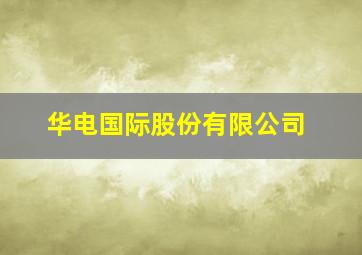 华电国际股份有限公司