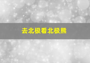 去北极看北极熊