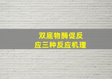 双底物酶促反应三种反应机理