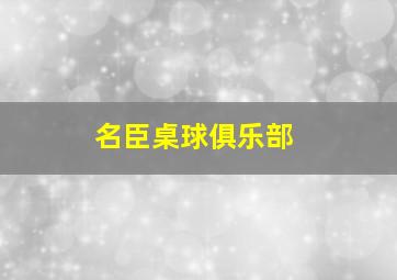 名臣桌球俱乐部