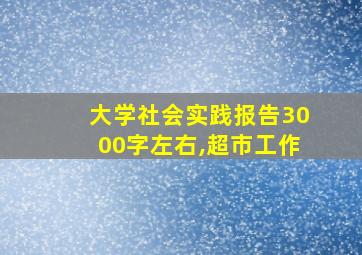 大学社会实践报告3000字左右,超市工作