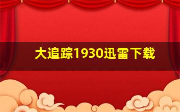 大追踪1930迅雷下载