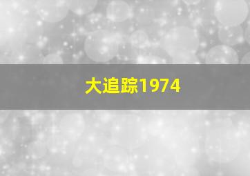 大追踪1974