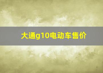 大通g10电动车售价