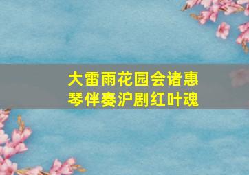 大雷雨花园会诸惠琴伴奏沪剧红叶魂