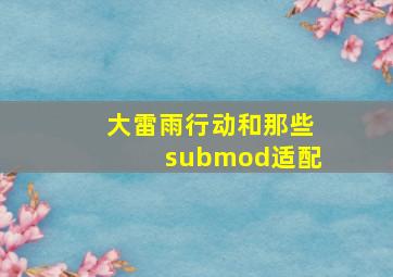 大雷雨行动和那些submod适配