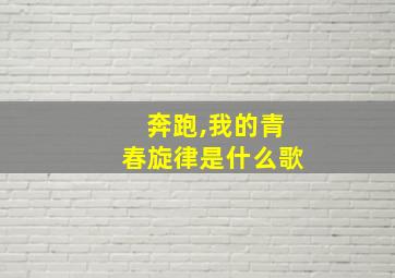 奔跑,我的青春旋律是什么歌