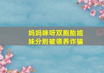 妈妈咪呀双胞胎姐妹分别被领养诈骗