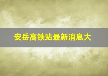 安岳高铁站最新消息大