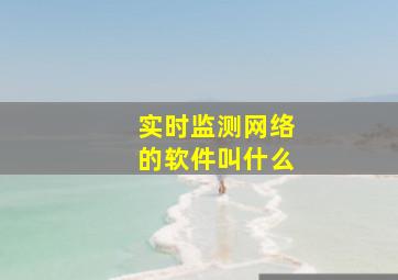 实时监测网络的软件叫什么