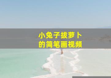 小兔子拔萝卜的简笔画视频