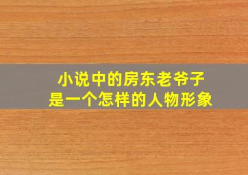 小说中的房东老爷子是一个怎样的人物形象