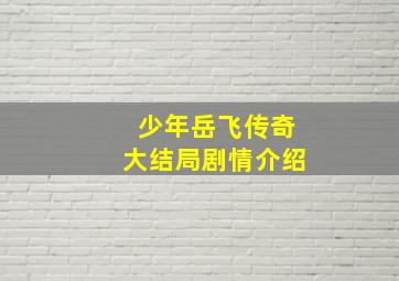 少年岳飞传奇大结局剧情介绍