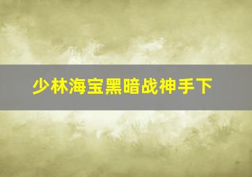 少林海宝黑暗战神手下