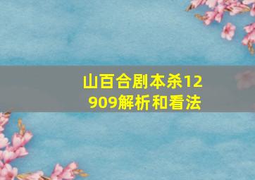 山百合剧本杀12909解析和看法