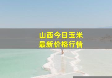 山西今日玉米最新价格行情